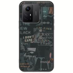 Aesthetic Black Xiaomi Redmi Note 12S Black TPU (Μαύρη Σιλικόνη)