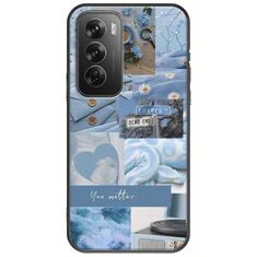 Aesthetic Blue Oppo Reno 12 Pro 5G Black TPU (Μαύρη Σιλικόνη)