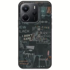 Aesthetic Black Xiaomi Redmi Note 14 4G Black TPU (Μαύρη Σιλικόνη)