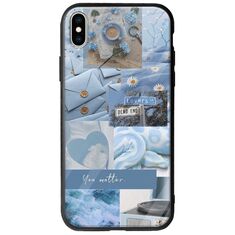 Aesthetic Blue iPhone X / XS Groove TPU (Tempered Glass και TPU)