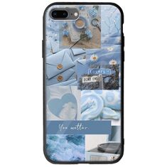 Aesthetic Blue iPhone 7 Plus Groove TPU (Tempered Glass και TPU)