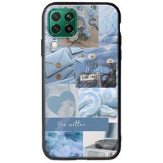Aesthetic Blue Huawei P40 Lite Groove TPU (Tempered Glass και TPU)