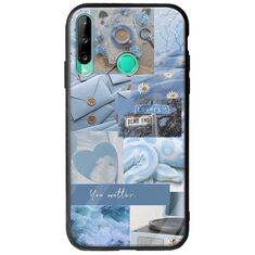 Aesthetic Blue Huawei P40 Lite E Groove TPU (Tempered Glass και TPU)