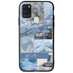Aesthetic Blue Samsung Galaxy A21s Groove TPU (Tempered Glass και TPU)