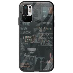 Aesthetic Black Xiaomi Redmi Note 10 5G Groove TPU (Tempered Glass και TPU)