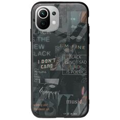 Aesthetic Black Xiaomi Mi 11 Lite / 11 Lite NE / 5G Groove TPU (Tempered Glass και TPU)