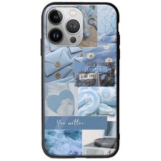 Aesthetic Blue iPhone 13 Pro Max Groove TPU (Tempered Glass και TPU)