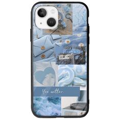 Aesthetic Blue iPhone 14 Groove TPU (Tempered Glass και TPU)