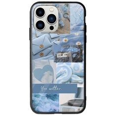 Aesthetic Blue iPhone 14 Pro Groove TPU (Tempered Glass και TPU)