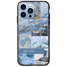 Aesthetic Blue iPhone 14 Pro Max Groove TPU (Tempered Glass και TPU)