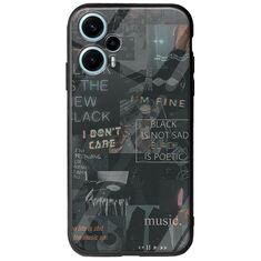 Aesthetic Black Xiaomi Poco F5 5G Groove TPU (Tempered Glass και TPU)