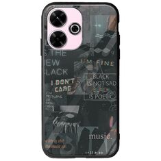 Aesthetic Black Xiaomi Redmi 13 4G Groove TPU (Tempered Glass και TPU)