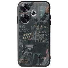 Aesthetic Black Xiaomi Poco F6 5G Groove TPU (Tempered Glass και TPU)