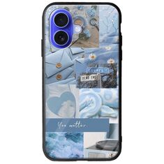 Aesthetic Blue iPhone 16 Groove TPU (Tempered Glass και TPU)