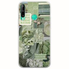 Aesthetic Green Huawei P40 Lite E Flexible TPU (Διάφανη Σιλικόνη)