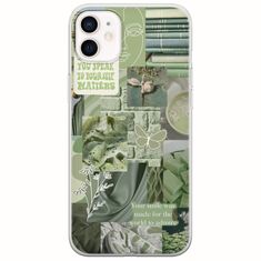 Aesthetic Green iPhone 12 Flexible TPU (Διάφανη Σιλικόνη)