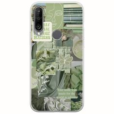 Aesthetic Green Huawei Y6p Flexible TPU (Διάφανη Σιλικόνη)
