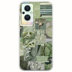Aesthetic Green Oppo Reno 7 Lite 5G Flexible TPU (Διάφανη Σιλικόνη)