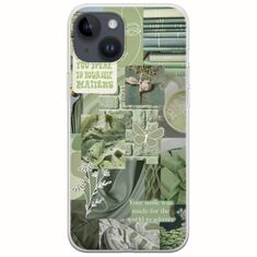 Aesthetic Green iPhone 15 Plus Flexible TPU (Διάφανη Σιλικόνη)