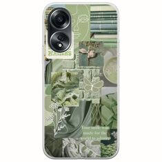 Aesthetic Green Oppo A78 4G Flexible TPU (Διάφανη Σιλικόνη)