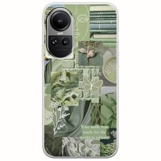 Aesthetic Green Oppo Reno 10 5G Flexible TPU (Διάφανη Σιλικόνη)