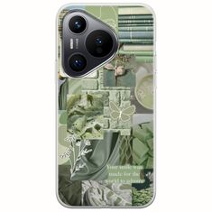 Aesthetic Green Huawei Pura 70 Flexible TPU (Διάφανη Σιλικόνη)