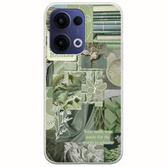 Aesthetic Green Oppo Reno 13 5G Flexible TPU (Διάφανη Σιλικόνη)