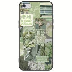 Aesthetic Green iPhone 6 Plus / iPhone 6s Plus Black TPU (Μαύρη Σιλικόνη)