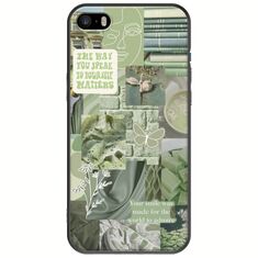 Aesthetic Green iPhone 5/5s/SE 2016 Black TPU (Μαύρη Σιλικόνη)