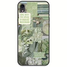 Aesthetic Green iPhone XR Black TPU (Μαύρη Σιλικόνη)