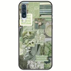 Aesthetic Green Samsung Galaxy A50 Black TPU (Μαύρη Σιλικόνη)