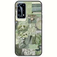 Aesthetic Green Huawei P40 Black TPU (Μαύρη Σιλικόνη)