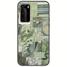 Aesthetic Green Huawei P40 Pro Black TPU (Μαύρη Σιλικόνη)