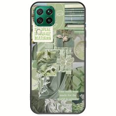 Aesthetic Green Huawei P40 Lite Black TPU (Μαύρη Σιλικόνη)