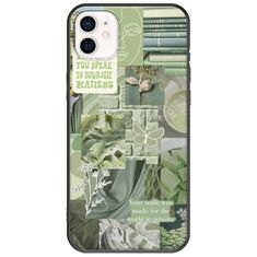 Aesthetic Green iPhone 12 mini Black TPU (Μαύρη Σιλικόνη)