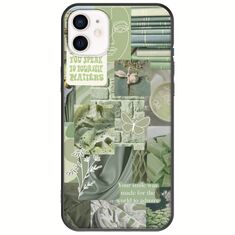 Aesthetic Green iPhone 12 Black TPU (Μαύρη Σιλικόνη)
