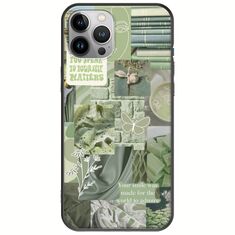 Aesthetic Green iPhone 12 Pro Max Black TPU (Μαύρη Σιλικόνη)