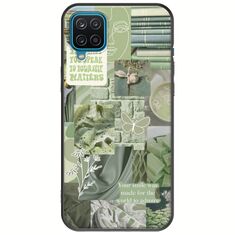Aesthetic Green Samsung Galaxy A12 Black TPU (Μαύρη Σιλικόνη)