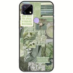 Aesthetic Green Realme C21 Black TPU (Μαύρη Σιλικόνη)