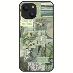 Aesthetic Green iPhone 13 mini Black TPU (Μαύρη Σιλικόνη)