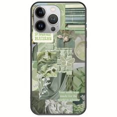 Aesthetic Green iPhone 13 Pro Max Black TPU (Μαύρη Σιλικόνη)