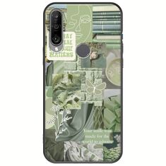 Aesthetic Green Huawei Y6p Black TPU (Μαύρη Σιλικόνη)