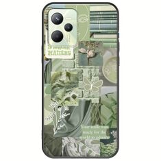 Aesthetic Green Realme C35 Black TPU (Μαύρη Σιλικόνη)