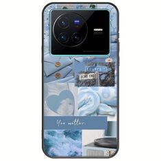 Aesthetic Blue Vivo X80 Black TPU (Μαύρη Σιλικόνη)
