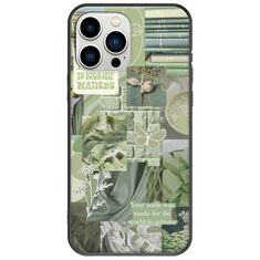 Aesthetic Green iPhone 14 Pro Black TPU (Μαύρη Σιλικόνη)
