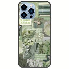 Aesthetic Green iPhone 14 Pro Max Black TPU (Μαύρη Σιλικόνη)