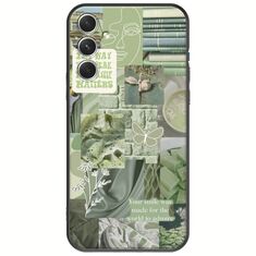 Aesthetic Green Samsung Galaxy A34 5G Black TPU (Μαύρη Σιλικόνη)
