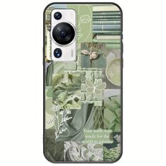 Aesthetic Green Huawei P60 Pro Black TPU (Μαύρη Σιλικόνη)