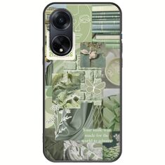 Aesthetic Green Oppo A98 5G Black TPU (Μαύρη Σιλικόνη)