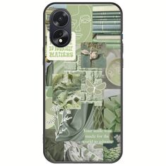 Aesthetic Green Oppo A38 Black TPU (Μαύρη Σιλικόνη)